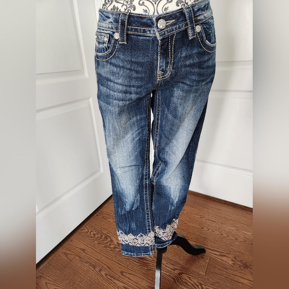 MISS ME Signature Cuffed Ankle Skinny Jeans Size 28